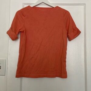 Hastings and Smith boat neck orange shirt petite small